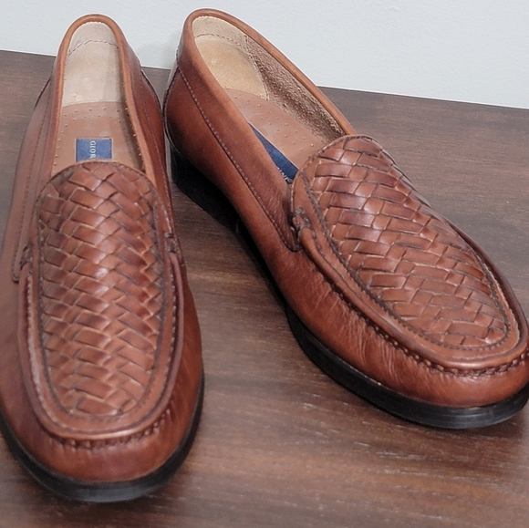 Giorgio Brutini Other - Giorgio Brutini Men's Brown Leather Weave Slip-On Loafers Size 10.5